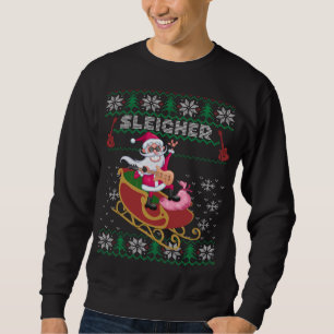 Sweatshirt Sleigher Père Noël Ugly Christmas Sweater Design