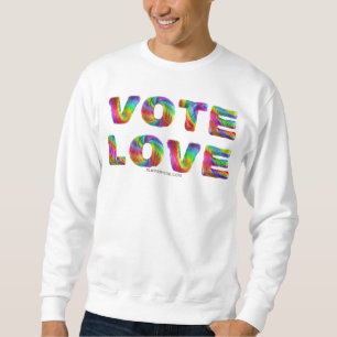 Sweatshirt SlipperyJoe vote amour égalité fourrure de couleur