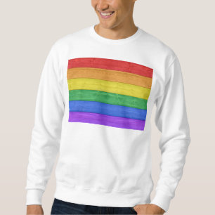 Sweatshirt SlipperyJoe's classique arc-en-ciel tactile fait m