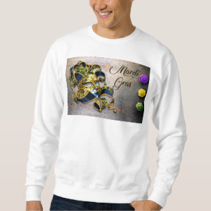 Sweatshirt SlipperyJoe's Mardi Gras Masque violet or vert bl