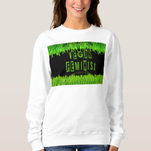 Sweatshirt SlipperyJoe's veganisme féministe attention-grabbi