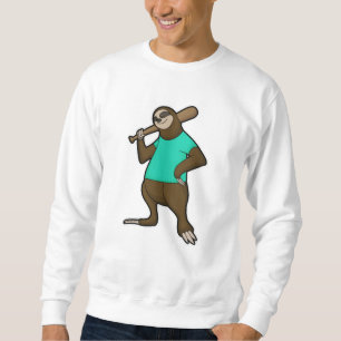 Sweatshirt Sloth au baseball avec batte de baseball