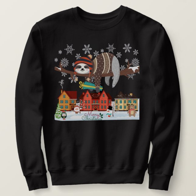 Sweatshirt Sloth de Noël (Design devant)