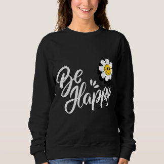 Sweatshirt Smiley Rétro Marguerite - Soyez Heureux Fleur de P