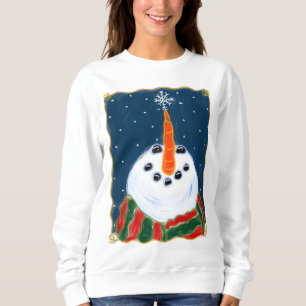 Sweatshirt Snowman avec un flocon de neige Art de Noël à port