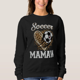 Sweatshirt Soccer Mamaw Leopard Ball Fête des Mères