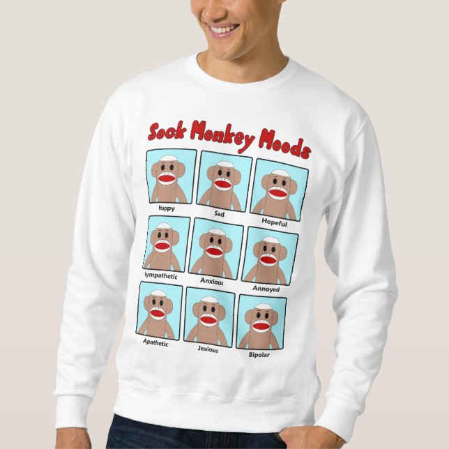 Sweatshirt Sock Monkey Modes blanc (Devant)