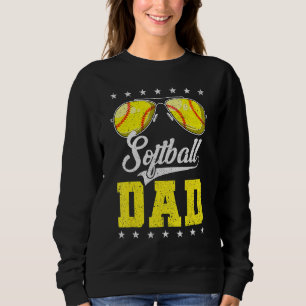 Sweatshirt Softball Papa Fier Papa Papa De Softball Player Pè