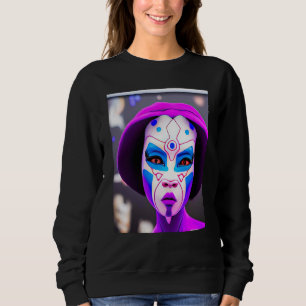 Sweatshirt Soirée Rave Psychedelic EDM Trance Club DJ Neon 3