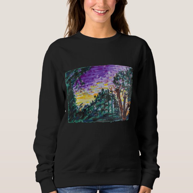 Sweatshirt Soirée violette (Devant)
