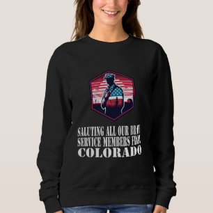 Sweatshirt Soldat du Colorado Américain patriotique avec drap