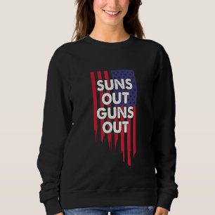 Sweatshirt Soleil Sortir Des Armes À Feu Américain États-Unis