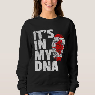 Sweatshirt Son Dans Mon Adn Canadien Canada Fierté Drapeau Na