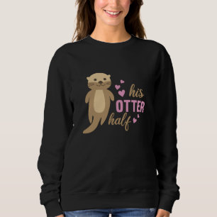 Sweatshirt Son Otter Half Sweet Otter Love Heart