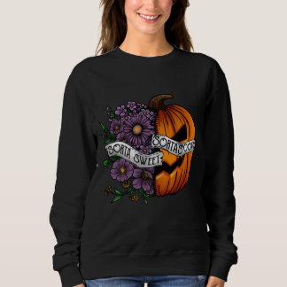 Sweatshirt Sorta Sweet Sorta Éffrayant Fleur Citrouille