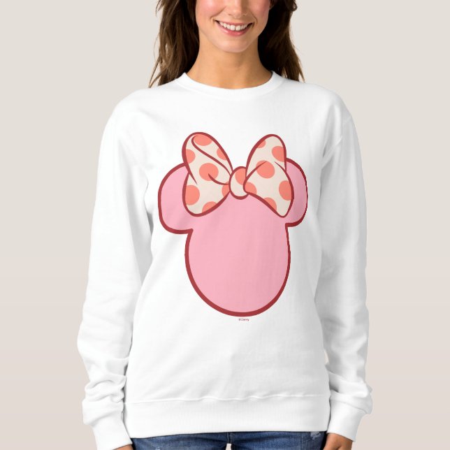 Sweatshirt Souris en silhouette à noeud à pois sucrés (Devant)