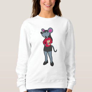 Sweatshirt Souris en tant que secrétaire avec Bloc-notes