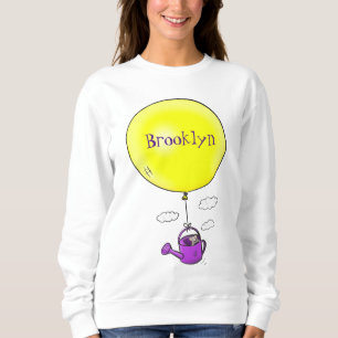 Sweatshirt Souris mignonne dans la canette d'arrosage avec de