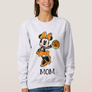 Sweatshirt Souris Minnie vintage Skeleton Costume