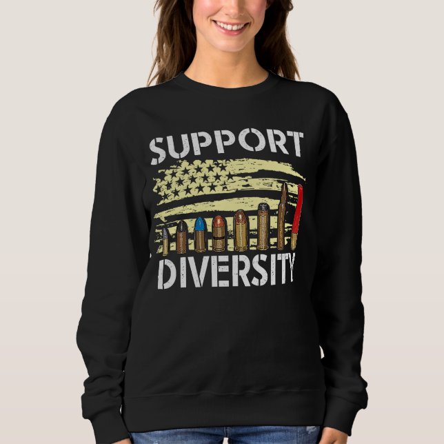 Sweatshirt Soutenez la diversité des balles de pistolet Vint  (Devant)