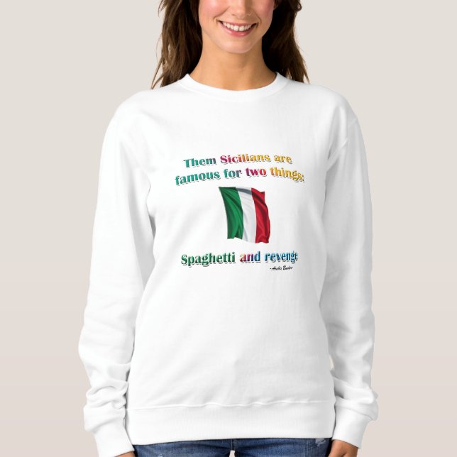Sweatshirt Spaghetti et vengeance (Devant)