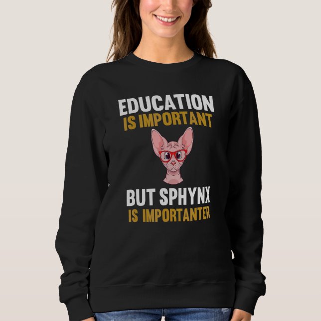 Sweatshirt Sphynx de chat 6 (Devant)