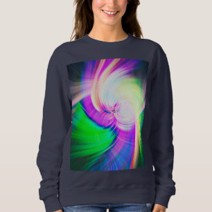 Sweatshirt SPIRALFLUO - Psychédélique colorée moderne fractal
