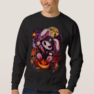 Sweatshirt Spooky Bunny Pumpkin Halloween Shirt