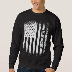 Sweatshirt Sport Us Flag Drag Racing 6