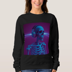 Sweatshirt Squelette de musique qui ne meurt jamais