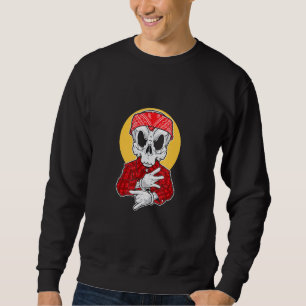 Sweatshirt Squelette Gangsta Avec Bandana