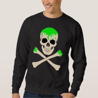 Sweatshirt squelette mince des os croisés du crâne d'hallowee