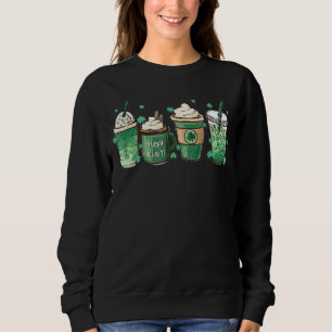 Sweatshirt St Patrick S Day Café Lucky Latte Irish Shamroc