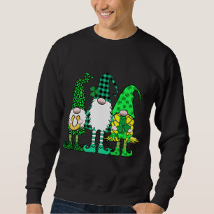 Sweatshirt St patrick Trois Gnomes Lucky Irish Gnomes