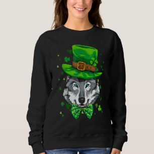 Sweatshirt St Patrick's Day Leprechaun Loup Shamrock Loup Iri