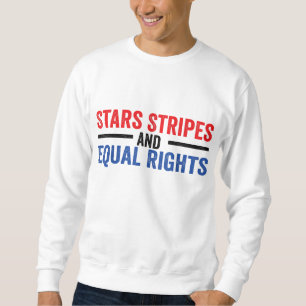 Sweatshirt Stars Stripes Et Égalité Des Droits Messy Bun