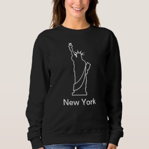 Sweatshirt Statue de la Liberté de New York Blanc moderne