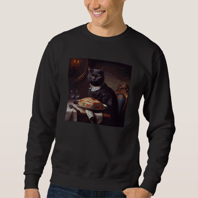 Sweatshirt Steak Black Cat Attack (Devant)