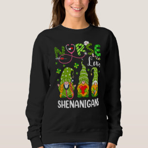 Sweatshirt Stethoscope Gnomes irlandais Shenanigans Infirmièr