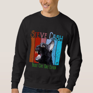 Sweatshirt Steve Cash Meilleur Chat Papa Jamais