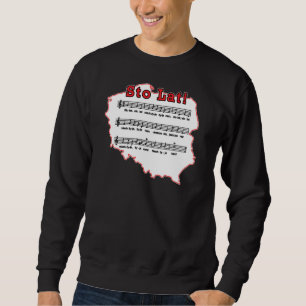 Sweatshirt Sto Lat ! Carte de la chanson polonaise