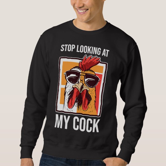 Sweatshirt Stop Farming Rooster (Devant)
