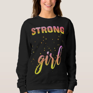 Sweatshirt Strong Girl Pastel Star