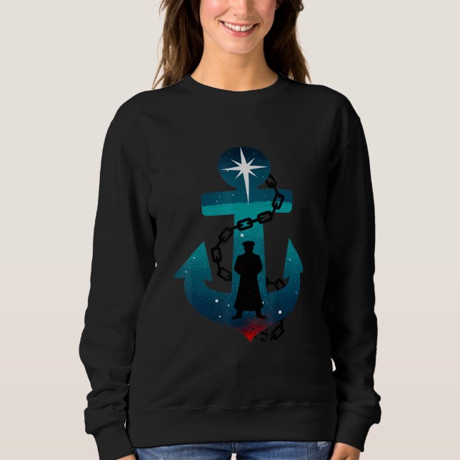 Sweatshirt Style Ancre pirate (Devant)