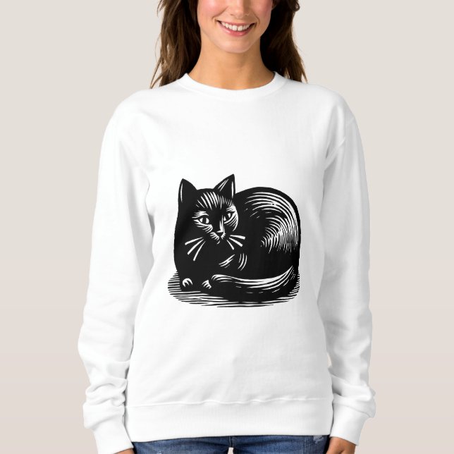 Sweatshirt Style Chat Noir (Devant)