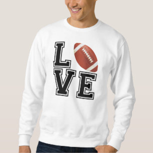 Sweatshirt Style d'université du football d'amour