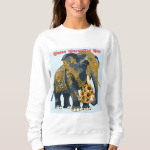 Sweatshirt Style Motif thaïlandais éléphant.
