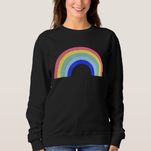 Sweatshirt Style Rainbow Vintage Retro 80s