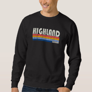 Sweatshirt Style Vintage les années 70 80s Style Highland Ind