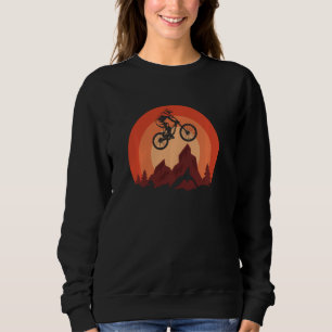 Sweatshirt Style vintage Retro Sunset Arizona Mountain Vélo